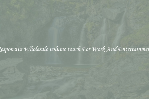 Responsive Wholesale volume touch For Work And Entertainment