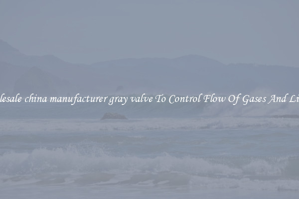Wholesale china manufacturer gray valve To Control Flow Of Gases And Liquids