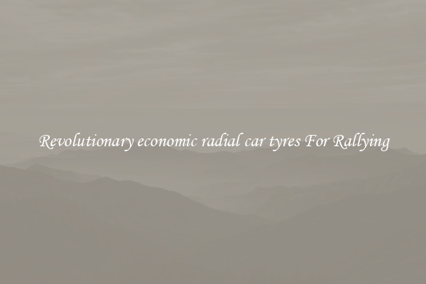 Revolutionary economic radial car tyres For Rallying