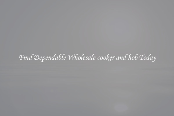 Find Dependable Wholesale cooker and hob Today