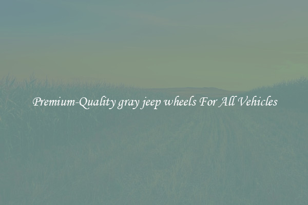Premium-Quality gray jeep wheels For All Vehicles