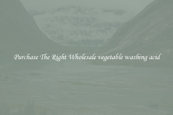 Purchase The Right Wholesale vegetable washing acid