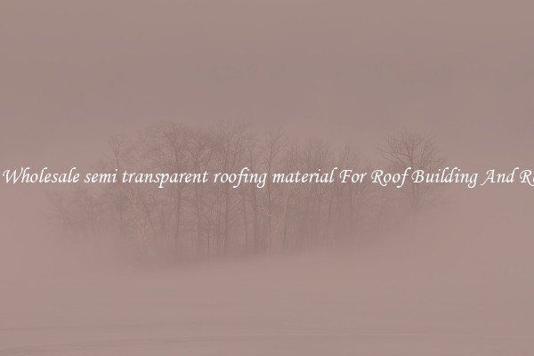 Buy Wholesale semi transparent roofing material For Roof Building And Repair