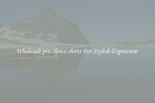 Wholesale pro choice shirts For Stylish Expression 